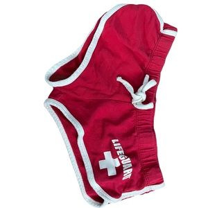 Red Huntington Beach Lifeguard Booty Shorts
